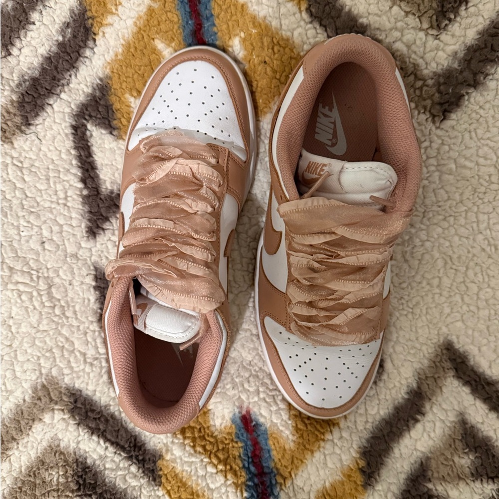 Nike Women's Beige and White Sneakers